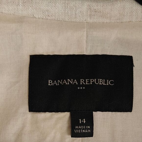 Banana Republic Women's Tan Linen Cotton Blend Blazer Suit Jacket - Picture 8 of 8